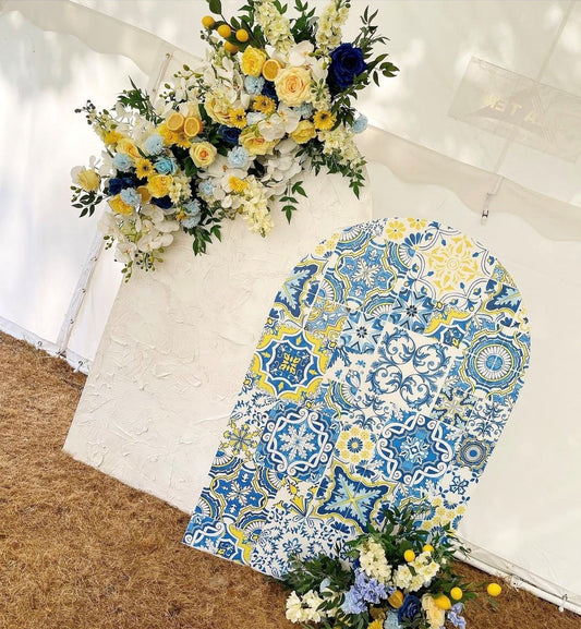 Hire Amalfi Coast Backdrop & Plinth Package