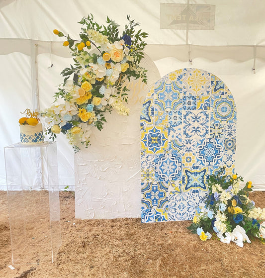 Hire Amalfi Coast Backdrop & Plinth Package